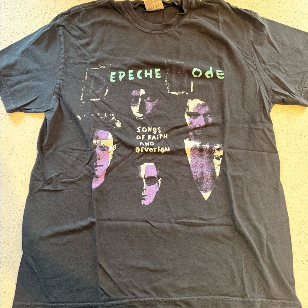 Depeche Mode 'Songs of Faith and Devotion' T-Shirt Comfort Colors Size Medium